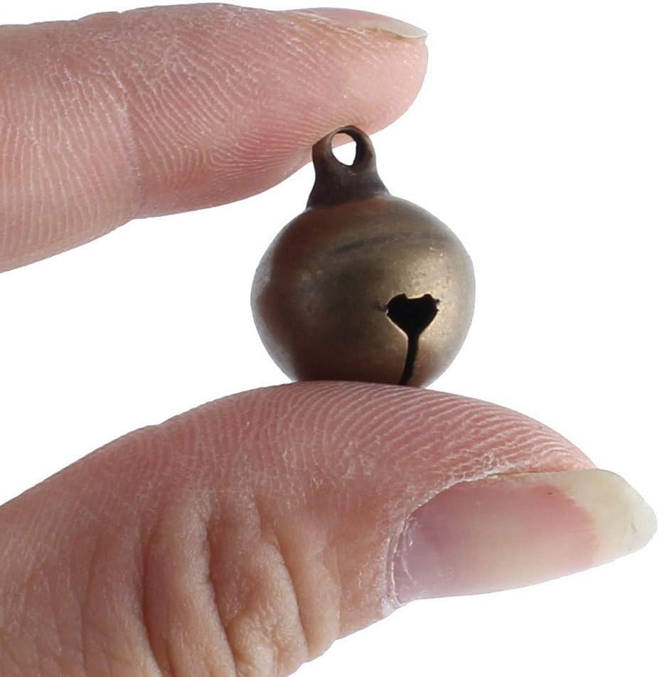 Suneast 50 Stück Antikes Bronze-Glöckchen Metallglocken zum Basteln mit Glöckchen für Weihnachten Fe