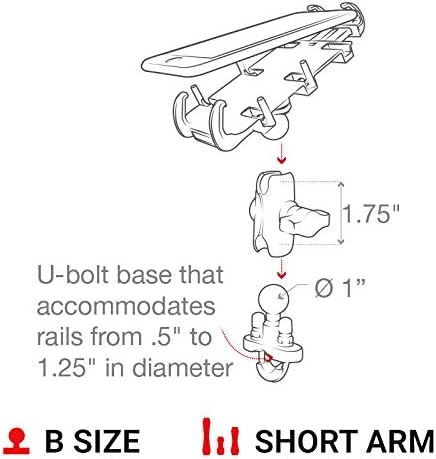 Ram Mounts UNPKD RAM Quick-Grip XL Phone Holder for Larger Devices, W126108862 (Holder for Larger De