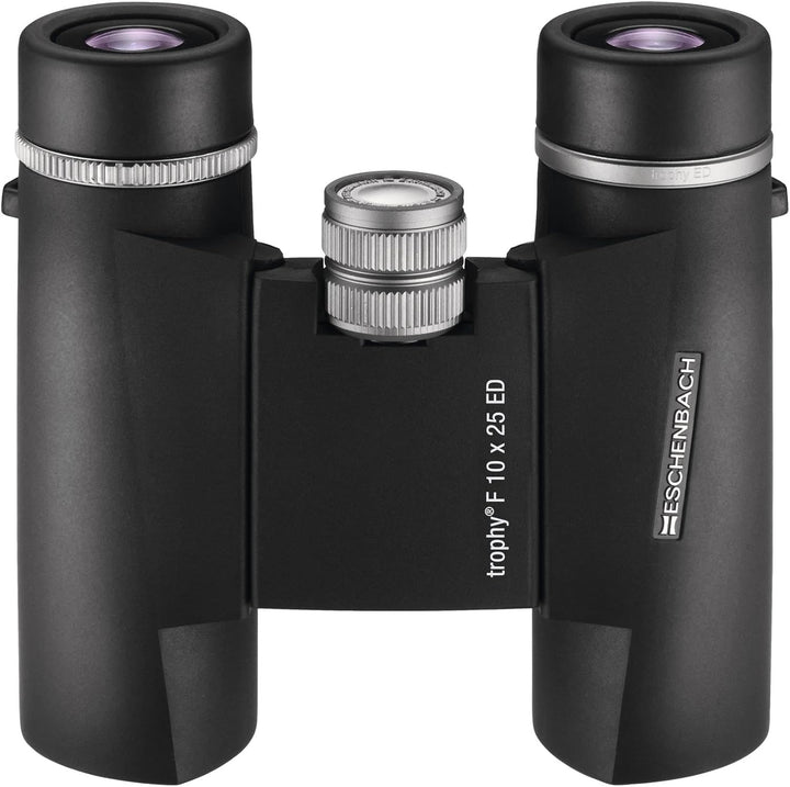 Eschenbach Optik Fernglas Trophy F 10x25 ED faltbar, platzsparend, grosses Sehfeld, wetterfest, schw
