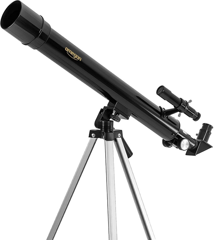 Omegon Teleskop AC 50/600 AZ, Linsenfernrohr mit 50mm Öffnung und 600mm Brennweite