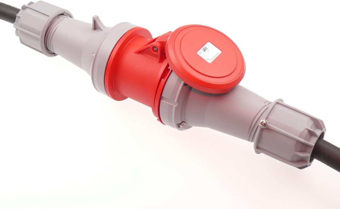 CEE Verlängerungskabel Starkstromkabel 63A 400V Gummileitung H07RN-F 5g16 mm² IP44 aussen 10m 5G16;