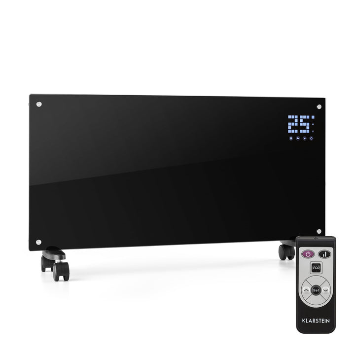 Klarstein Elektroheizung, Konvektor-Heizung mit Bodenrollen, Mobile Elektroheizung Energiesparend, S