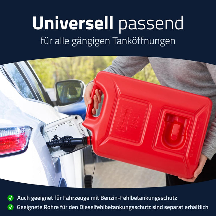 hünersdorff 802060 Kraftstoff-Kanister PROFI 20l für Benzin, Diesel und andere Gefahrgüter, UN-Zulas