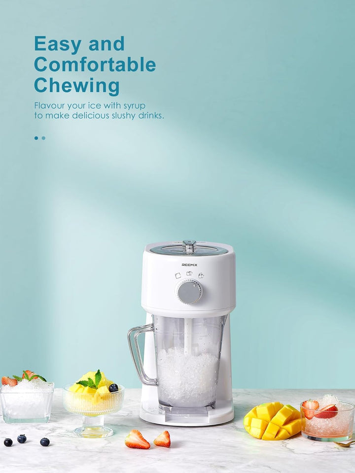 Reemix Slushy Maker Ice Shaver, Slush-Eis-Maschine, 3 Betriebs-Modi für grobes und feines Eis, Edels