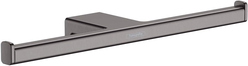 hansgrohe Doppel-Toilettenpapierhalter AddStoris, Doppelpapierrollenhalter Brushed Black Chrome, 2 R