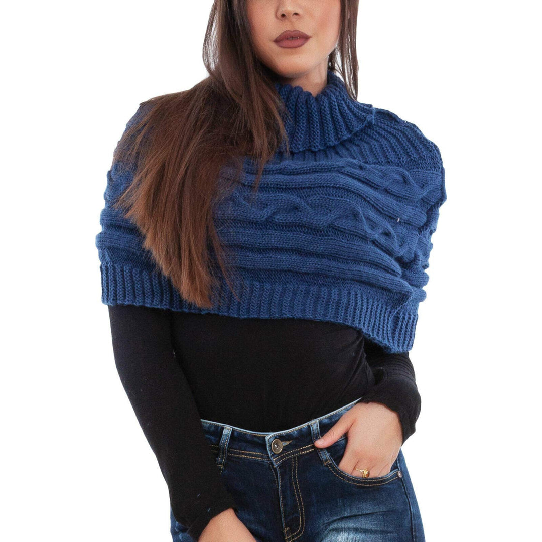 Toocool - Damen-Schulterbezug mit Kragen, Schal, Bolero Tricot, Rollkragen, Poncho LO-AS0430 Einheit