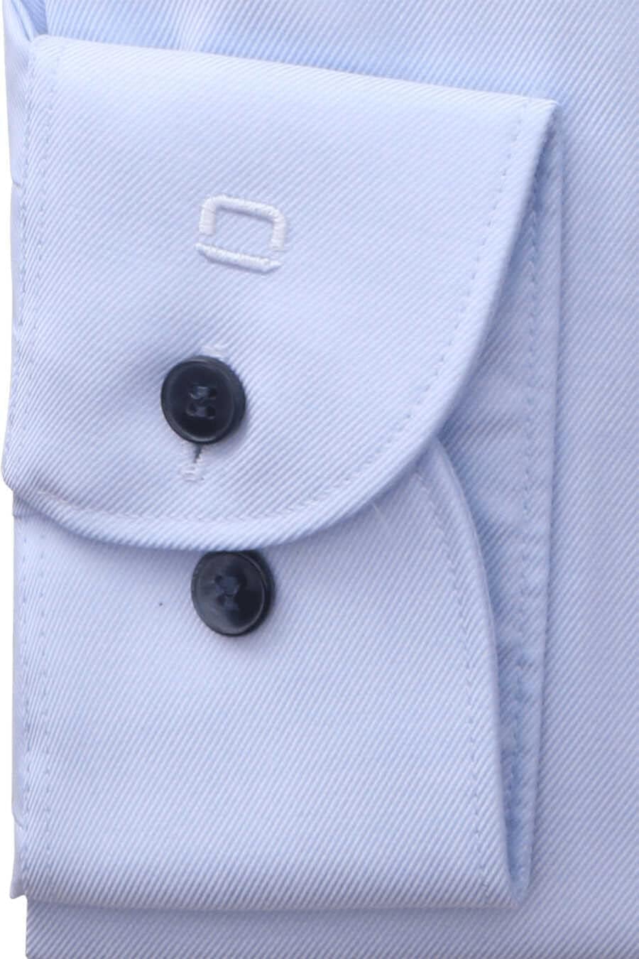 OLYMP Level Five Body fit Hemd Langarm Stretch Twill hellblau 45 Hellblau, 45 Hellblau