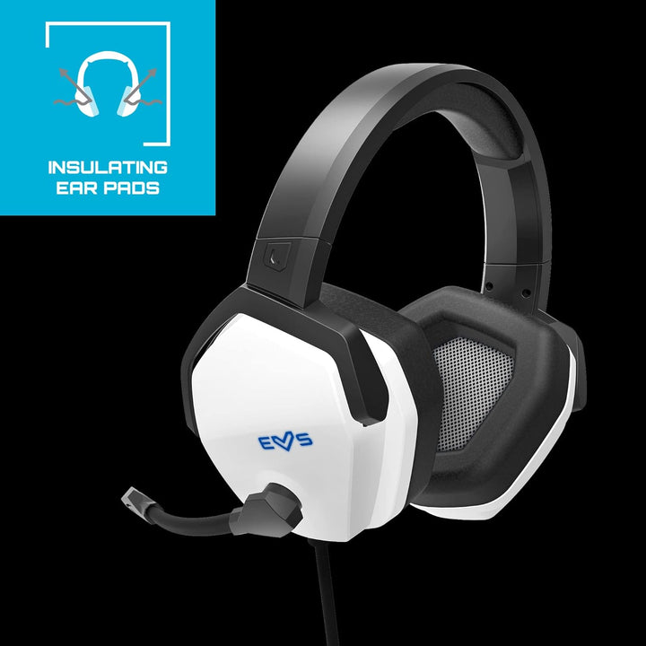 Energy Sistem Gaming Headset ESG 4 Surround 7.1 White (Kopfhörer LED-Beleuchtung, 7.1 Surround-Sound
