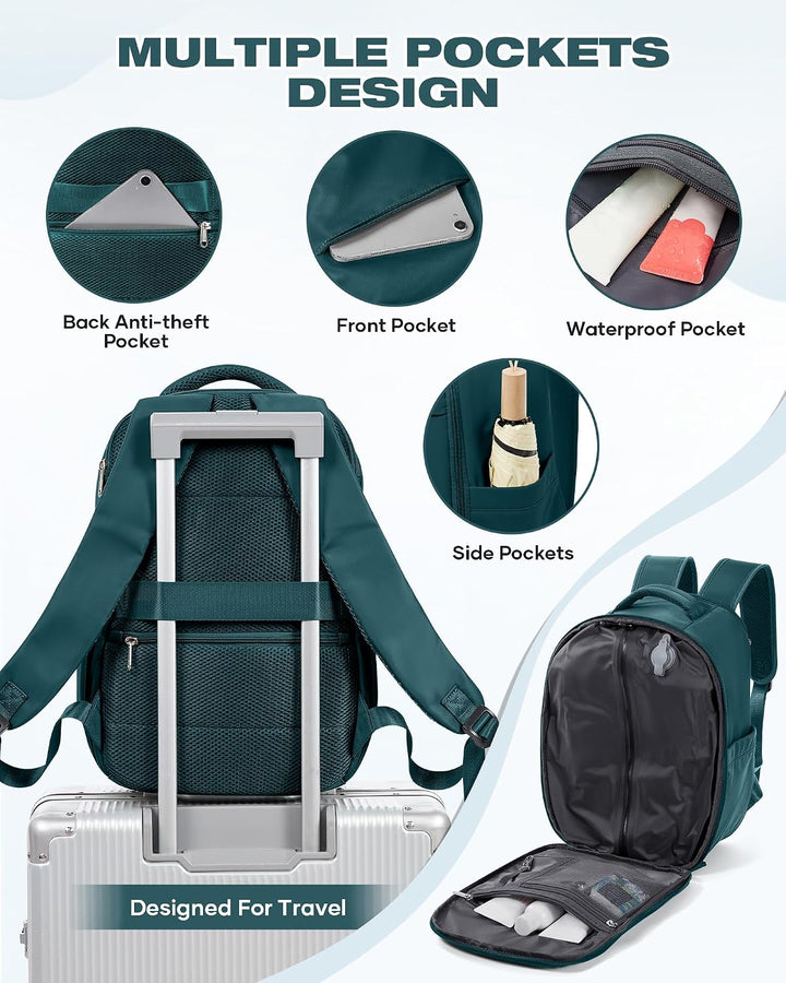 SZLX Grosser Reiserucksack Damen,Vakuum Rucksack mit Pumpe Ryanair Handgepäck 40x30x20 Herren, Wizza