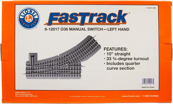 Lionel 612017 FasTrack Elektrisches O-Messgerät Manueller, Linker Schalter, O36 Manual Switch O36 Ma