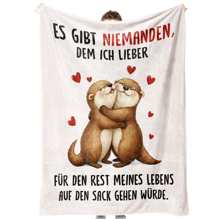 Jahrestag Geschenk für Ihn Sie, Ich Liebe Dich Geschenke für Frauen Männer, Süsse Otter Kuscheldecke