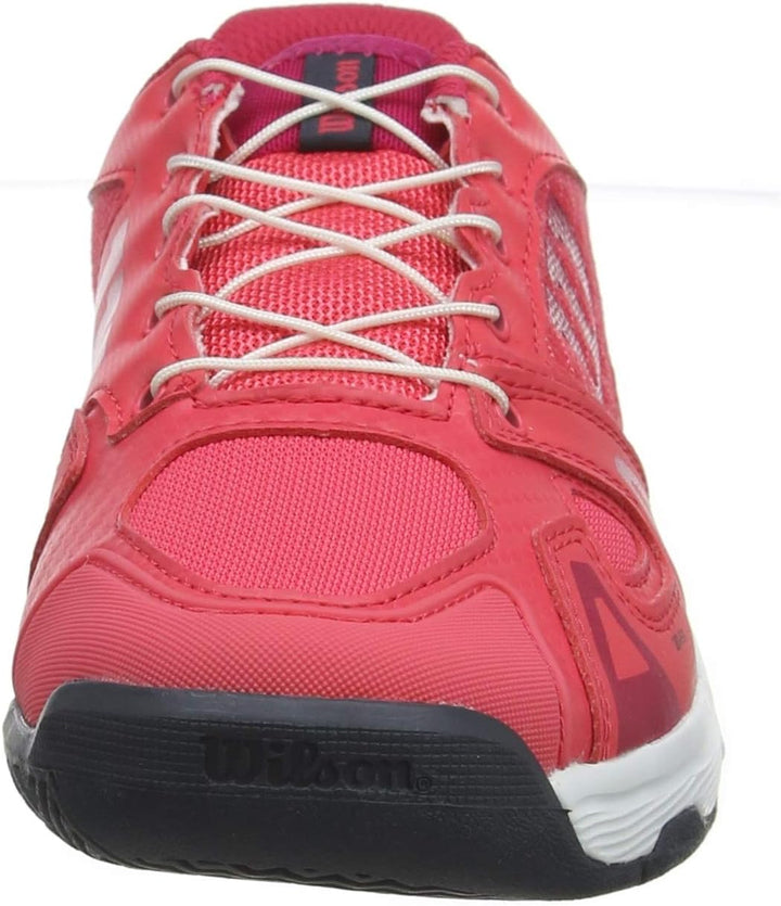 Wilson Unisex-Child Rush Pro Jr Ql Carpet Tennis Shoe 36 EU Pink Weiss Rot, 36 EU Pink Weiß Rot