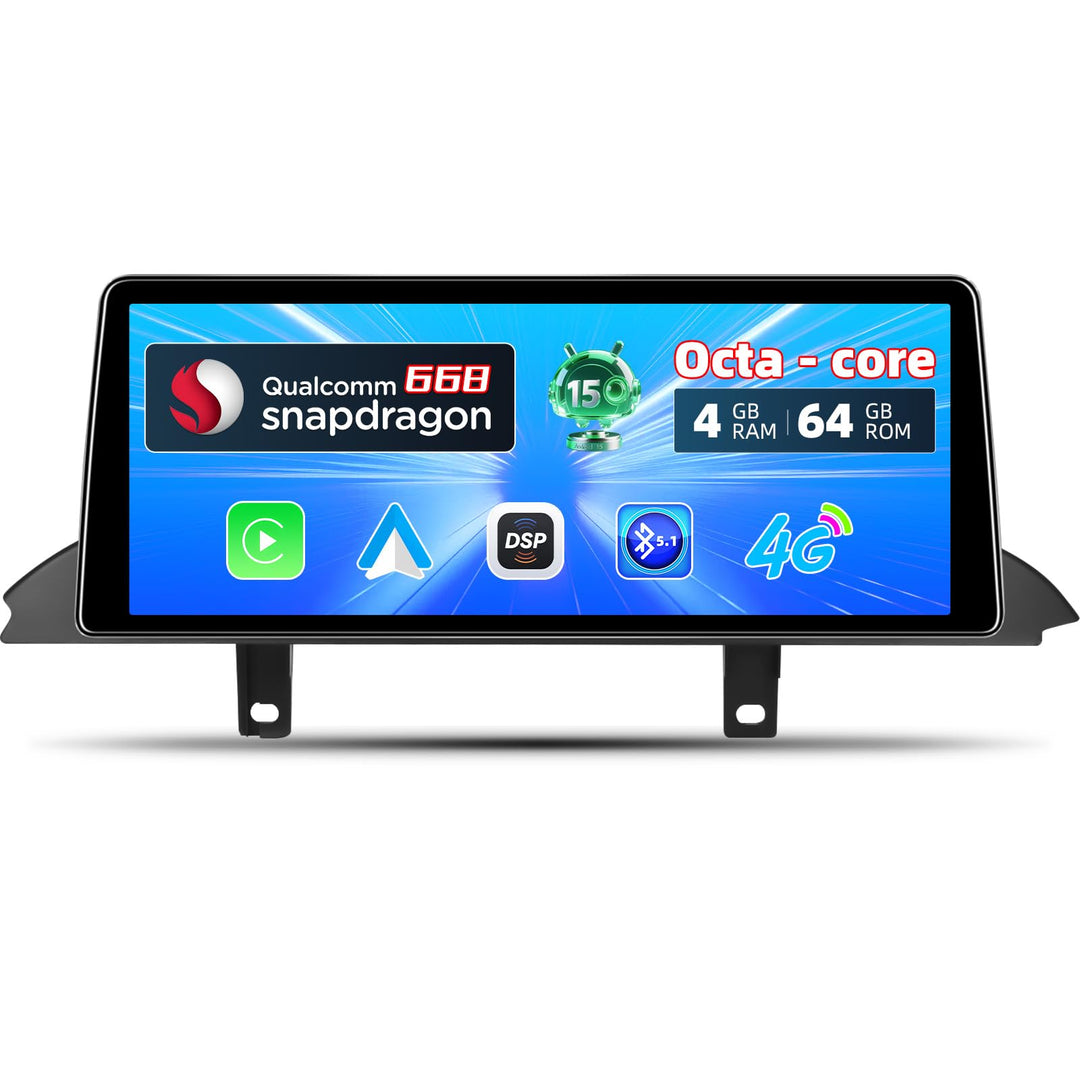 CAMECHO [8 Core 4+64G] Android 15 Qualcomm Autoradio für BMW Serie 3 4 F30 F31 F32 (2013-2017) für N