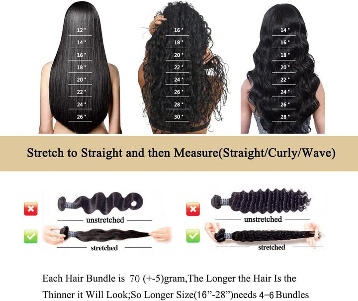 Human Hair Bundles (12 12 12 Inch）Brasilianisches Haarbündel Natürliches menschliches Haar webt bras