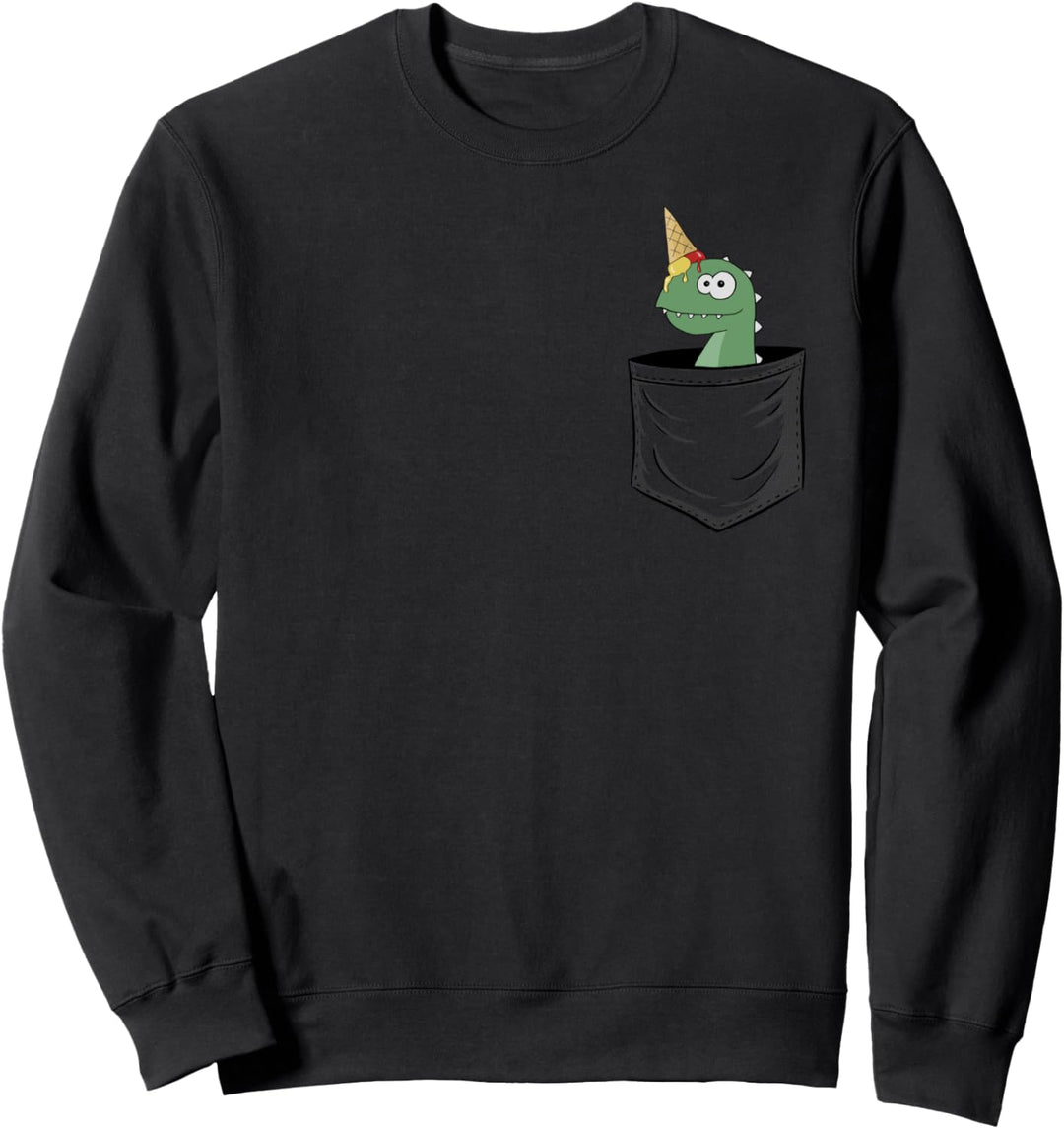 Dinosaurier mit Eiscreme | Einhorn Dino in deiner Tasche Sweatshirt