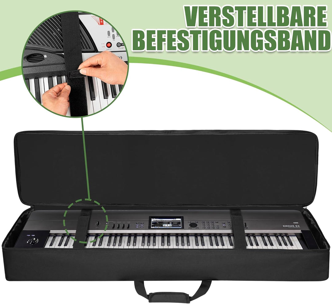 FREEAMG 88 Key Keyboard Tasche, Robuste 600D Oxford Keyboardtasche 88 Tasten mit 10 mm Polsterung, K