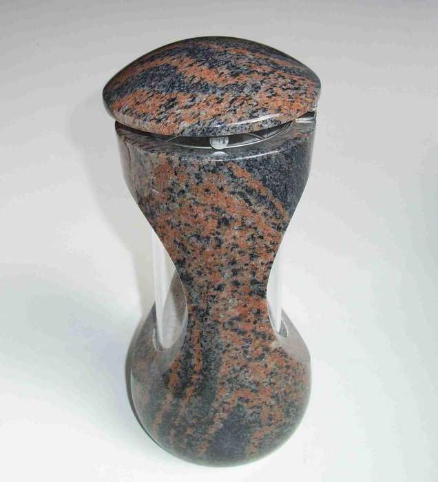 designgrab Grablampe Design-Medium Aurora Granit – 26 cm hoch, Ø 15 cm, Handarbeit, wetterfest, Auro