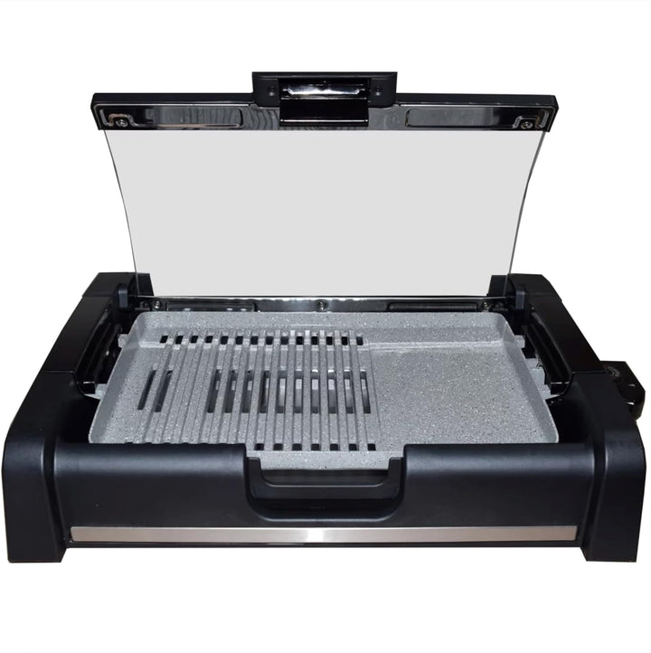 Syntrox Tischgrill Strivasa mit Keramik Grillplatte, Elektrogrill 2200 Watt, Kontaktgrill, elektrisc