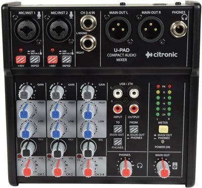 Citronic U-PAD compact mixer met USB interface