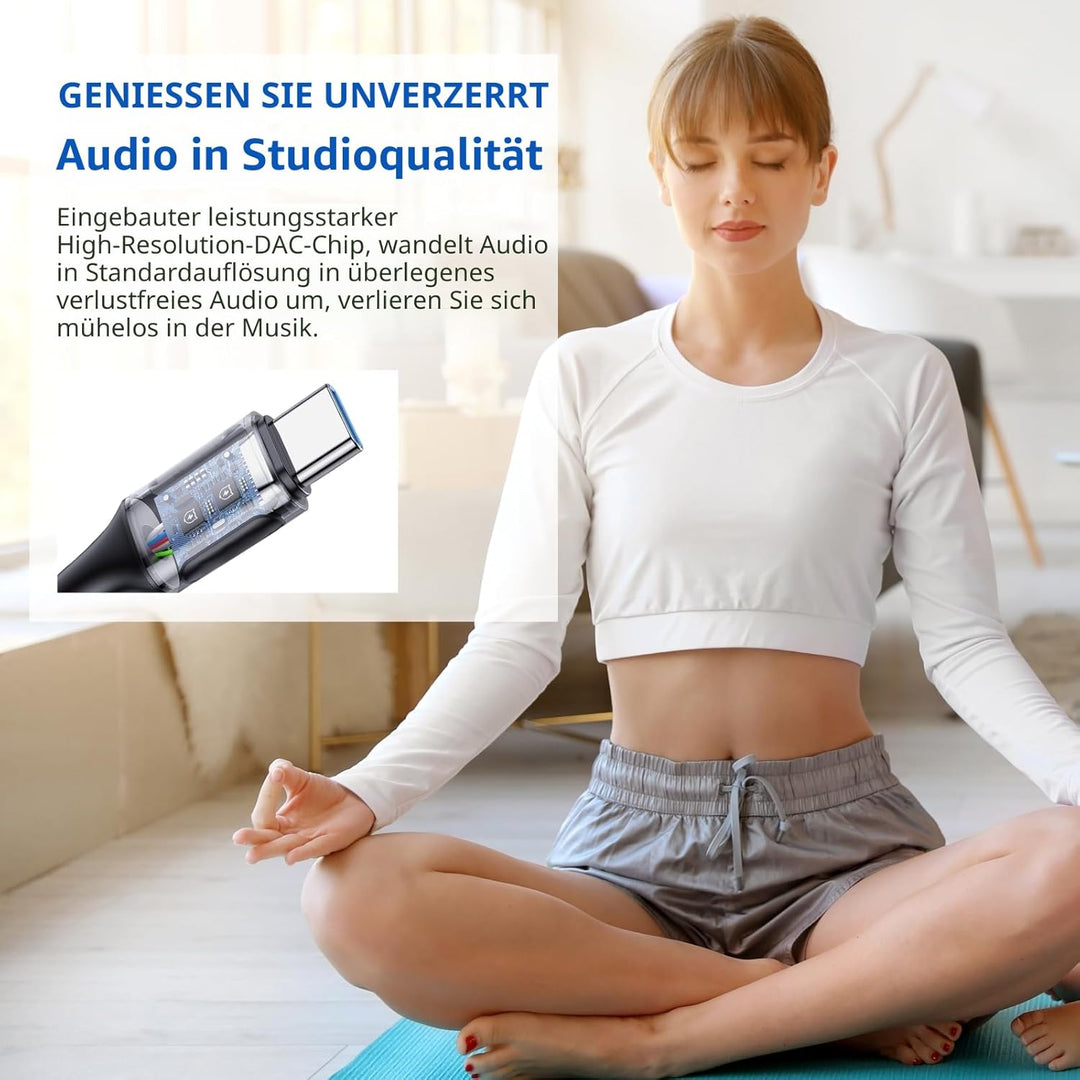 Hearprotek 2 Paar Schlaf-Ohrhörer, USB c-Kopfhörer mit Mikrofon-Silikon-Geräuschisolierung Typ c-Ohr