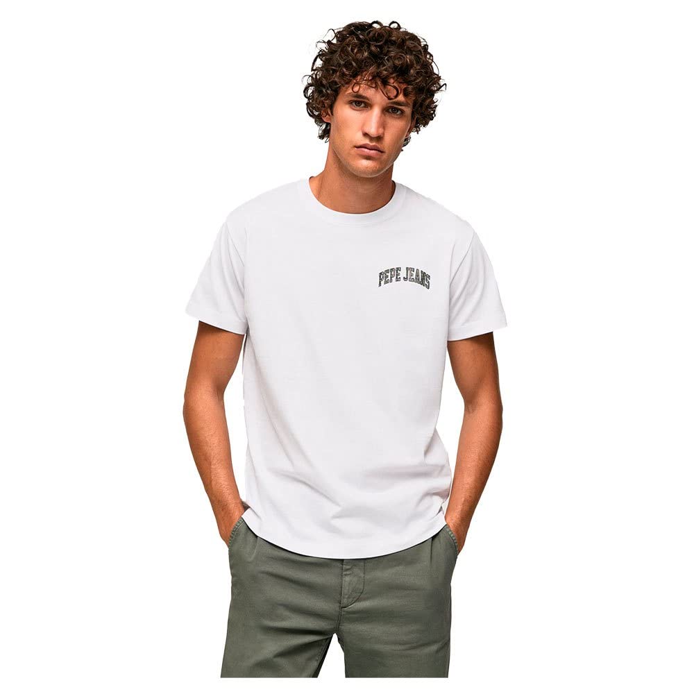 Pepe Jeans Herren Adney T-Shirt S Weiss (White), S Weiss (White)