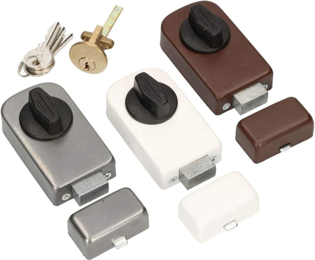 KOTARBAU® Zusatzschloss 60 mm 3 Farben mit Aussenzylinder Gleichschliessend Kastenschloss Türzusatzs