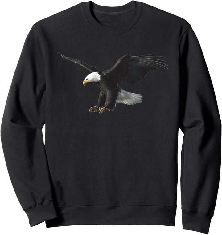 Majestätischer fliegender Weisskopfseeadler Fotoporträt Sweatshirt