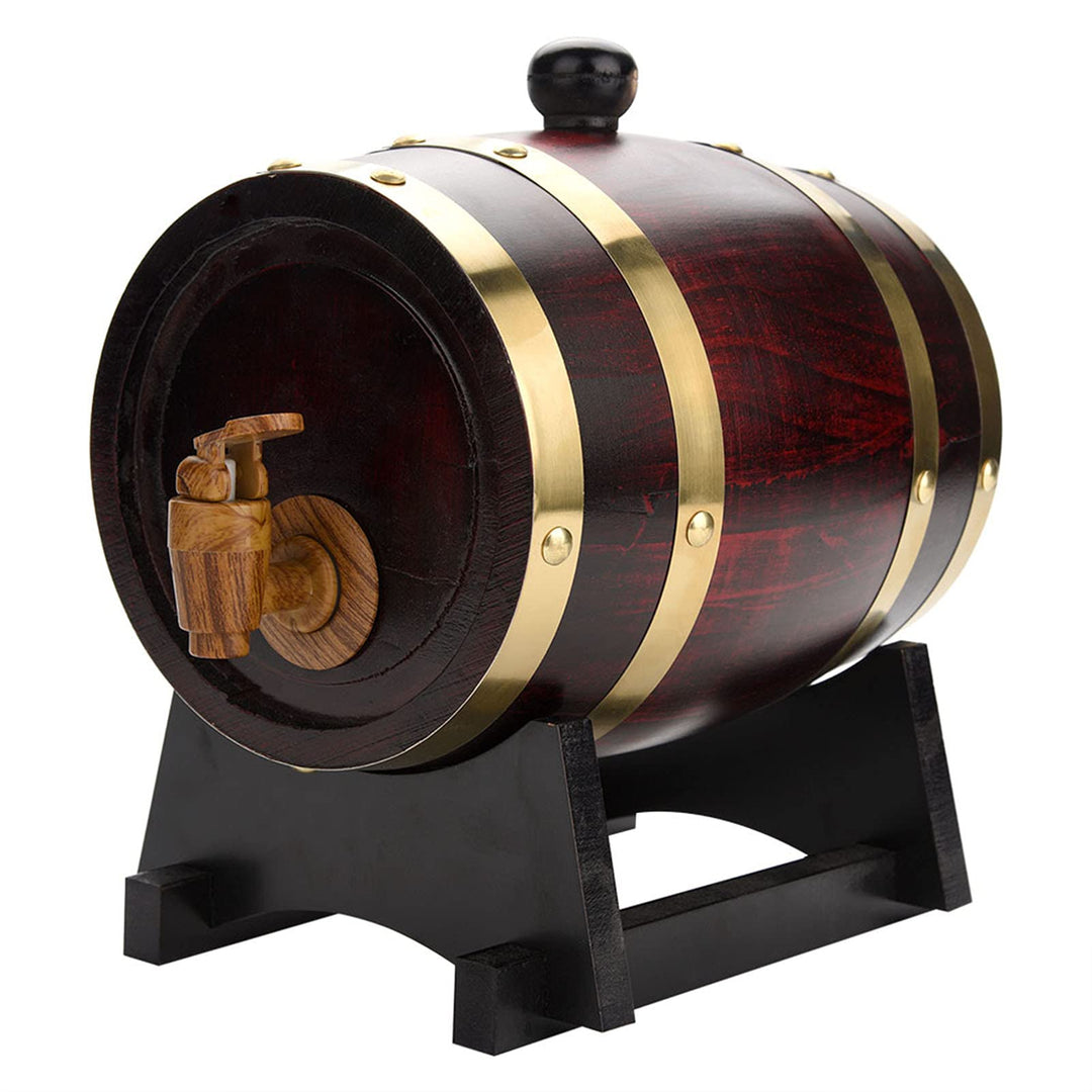 Greensen Eichenfässer 1,5L Holzfass Vintage Weinfass Holz Weinspender Personalisierte Weinfässer Whi