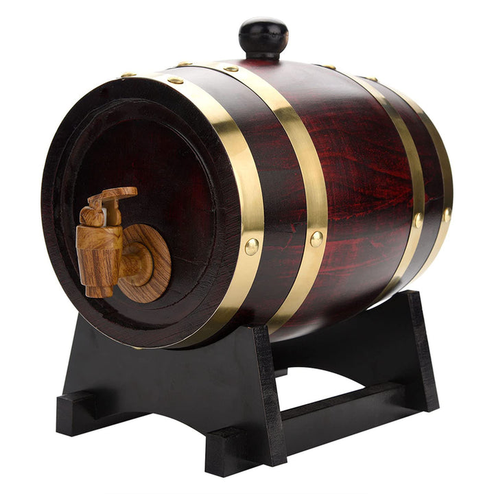Greensen Eichenfässer 1,5L Holzfass Vintage Weinfass Holz Weinspender Personalisierte Weinfässer Whi