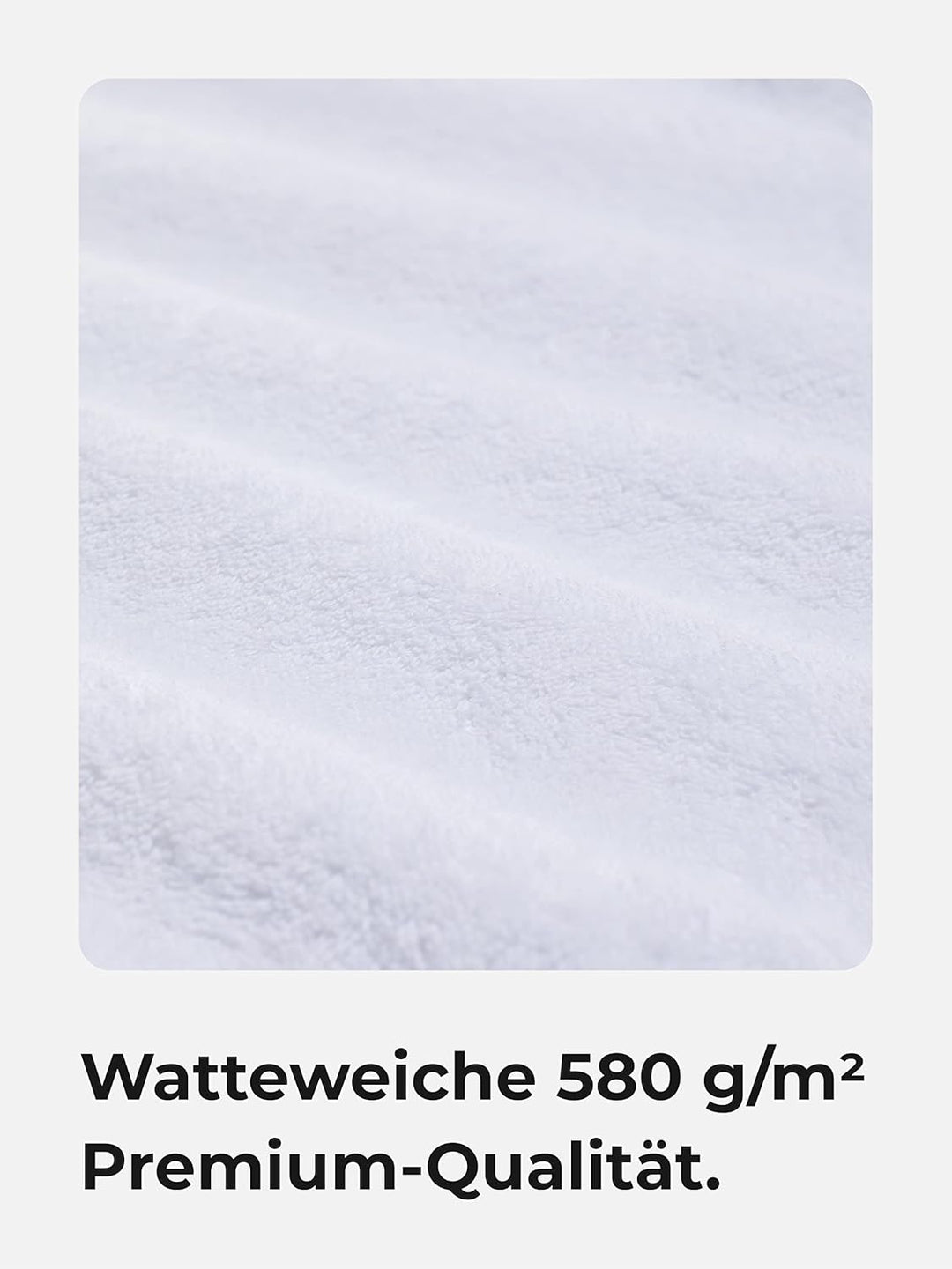 Sowel® Premium Badetuch 100x150 cm, Handtuch aus 100% Bio-Baumwolle, Hergestellt in Portugal, Weiss