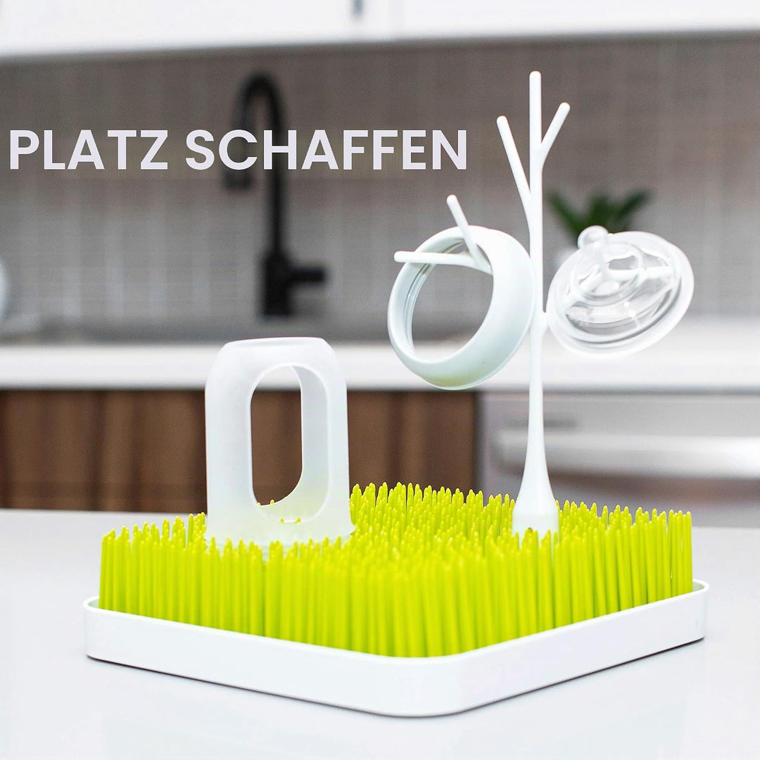 GRASS - Starter-Set von Boon, das stylische Trocken- und Abtropfgestell für Babyflaschen, Sauger und