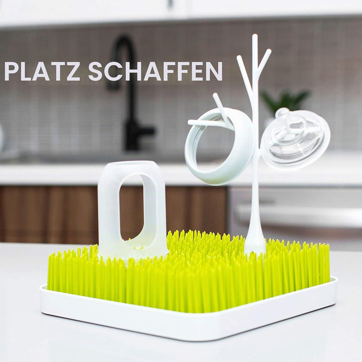 GRASS - Starter-Set von Boon, das stylische Trocken- und Abtropfgestell für Babyflaschen, Sauger und