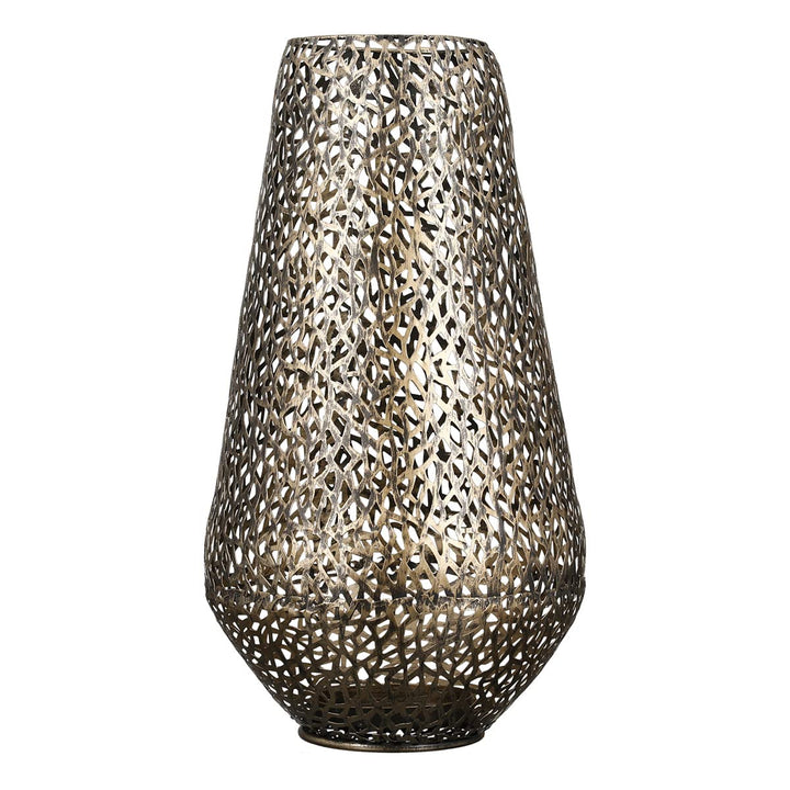 Casablanca Boden-Windlicht Purley ant.Gold Höhe 46 cm Goldfarben, Höhe 46 cm Goldfarben