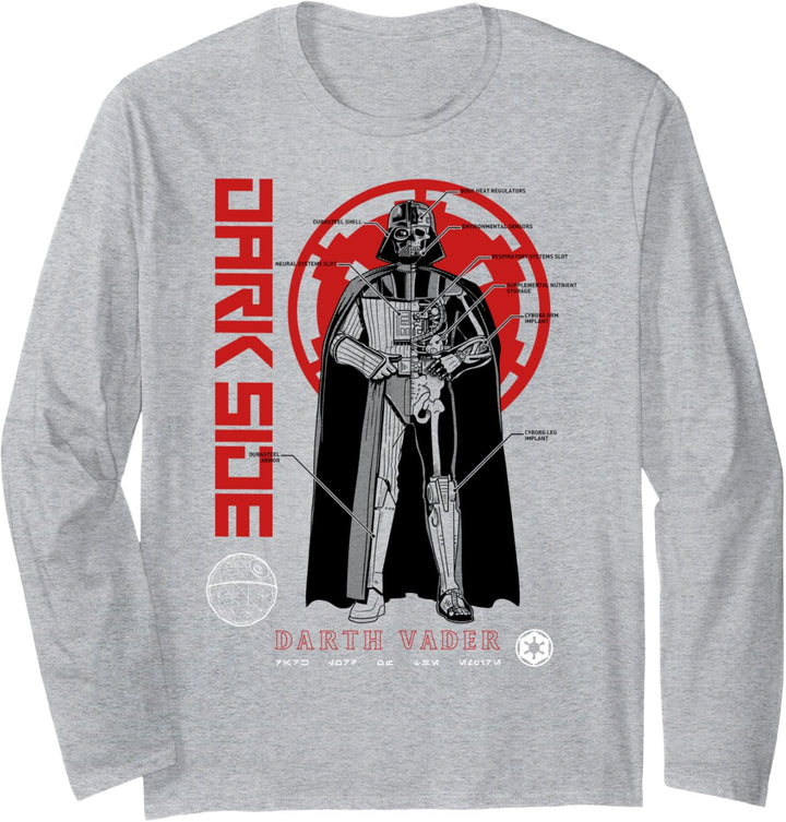 Star Wars Darth Vader Schematic Langarmshirt