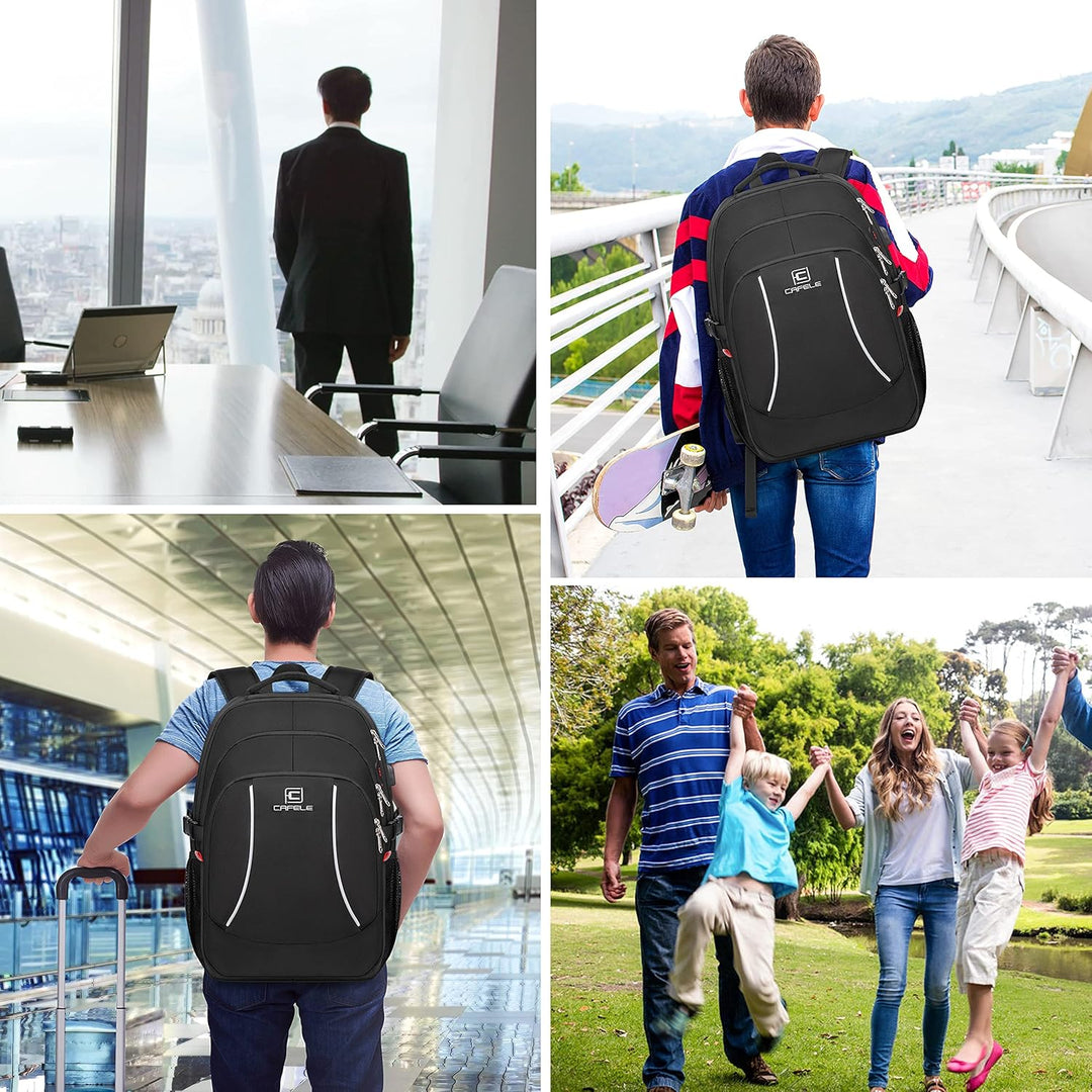Cafele Rfid Anti-Diebstahl-Rucksack Laptop Schulrucksack Teens Bookbag Mittlerer Computerrucksack mi