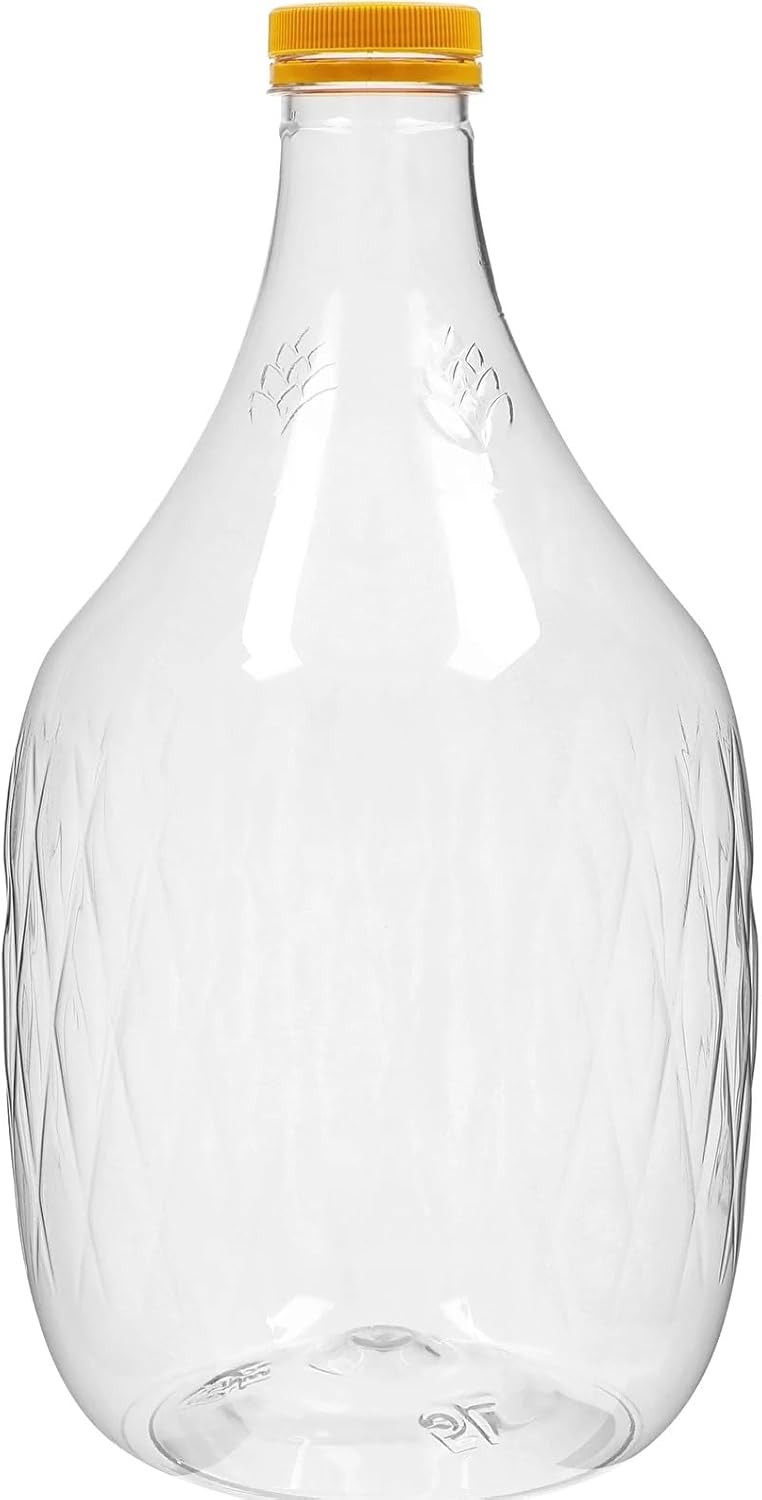 lilawelt24 4X 5L Weinflasche Weinballon aus Kunstoff + Gummistopfen +Gährröhrchen - GÄRBALLON Ballon