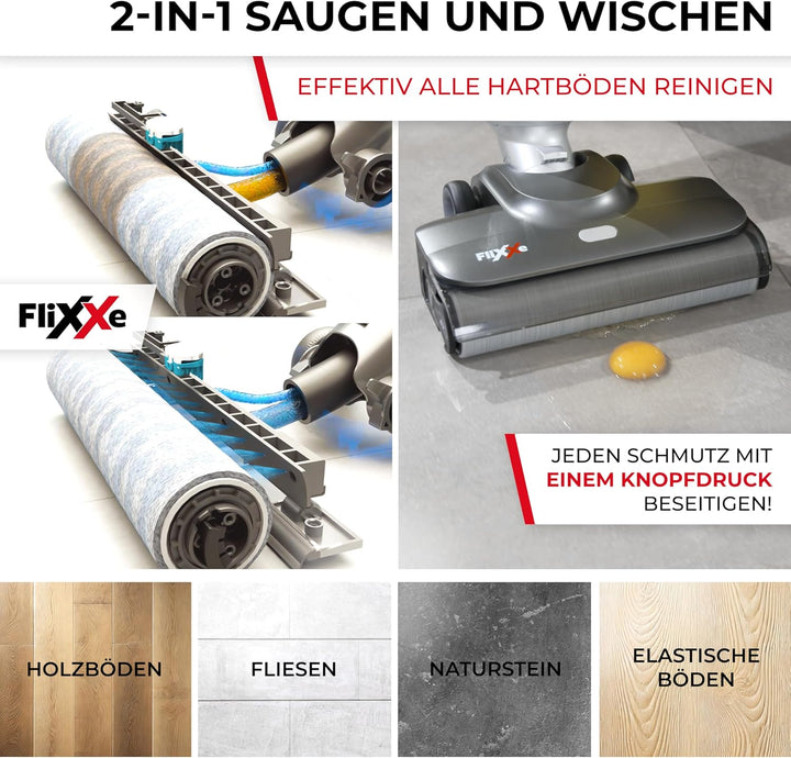 X3 2in1 Nass Trockensauger Staubsauger mit Wischfunktion [DEUTSCHE Marke] Saugwischer Wischsauger ka