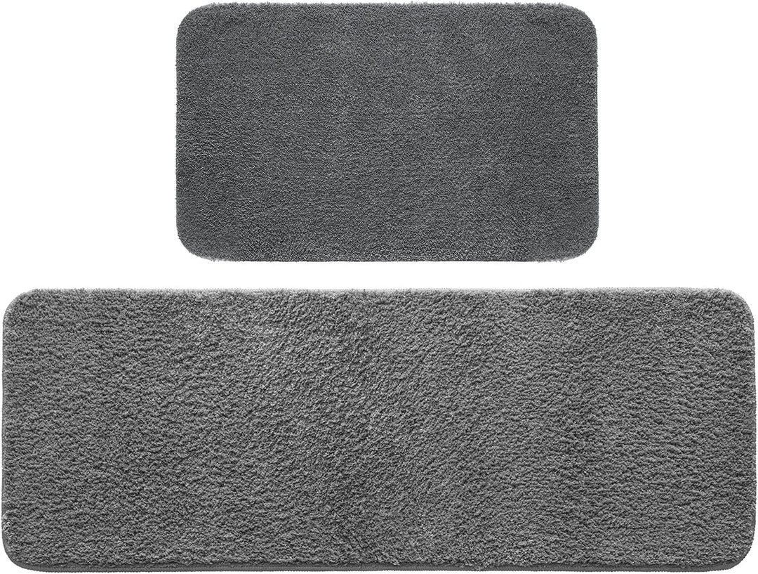 MIULEE Badematte Duschvorleger Badvorleger Flur 2er Set rutschfest Matte Teppiche Badteppich Badezim