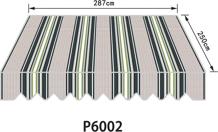 home Trends Markisenstoff 4m Markise mit Volant 4 x 3 m Markisenbespannung ersatzstoff 387 x 300cm B