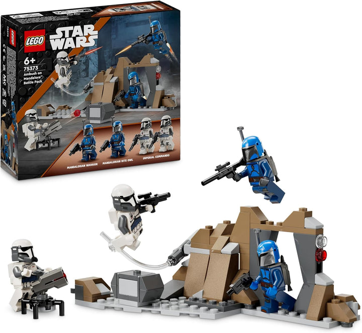 LEGO Star Wars: The Mandalorian Hinterhalt auf Mandalore Battle Pack, Abenteuer-Bauspielzeug für Kin