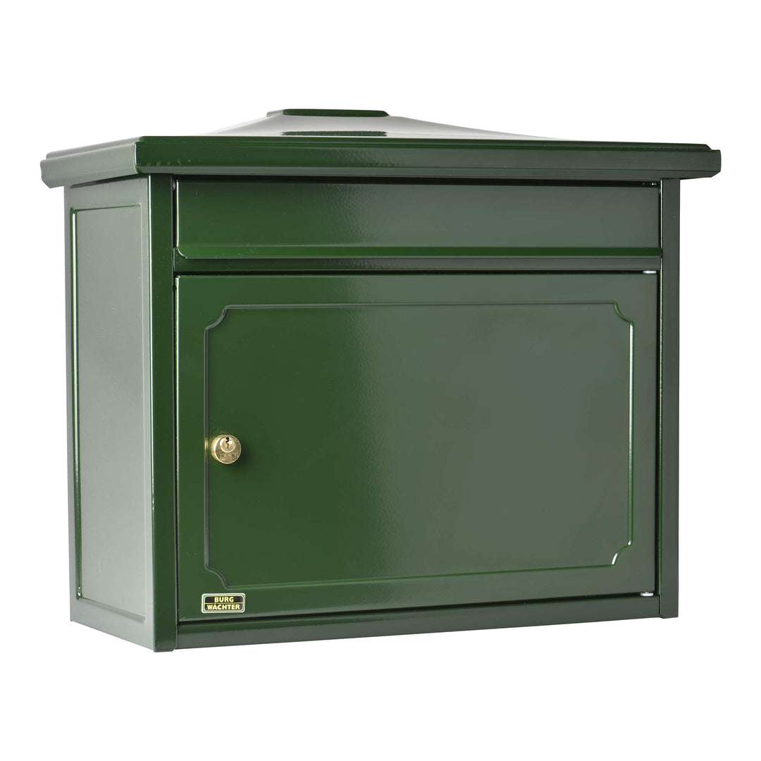 Burg-WÄCHTER Briefkasten ohne Zeitungsfach und Namensschild, Verzinkter Stahl, Einwurf-Format DIN C4