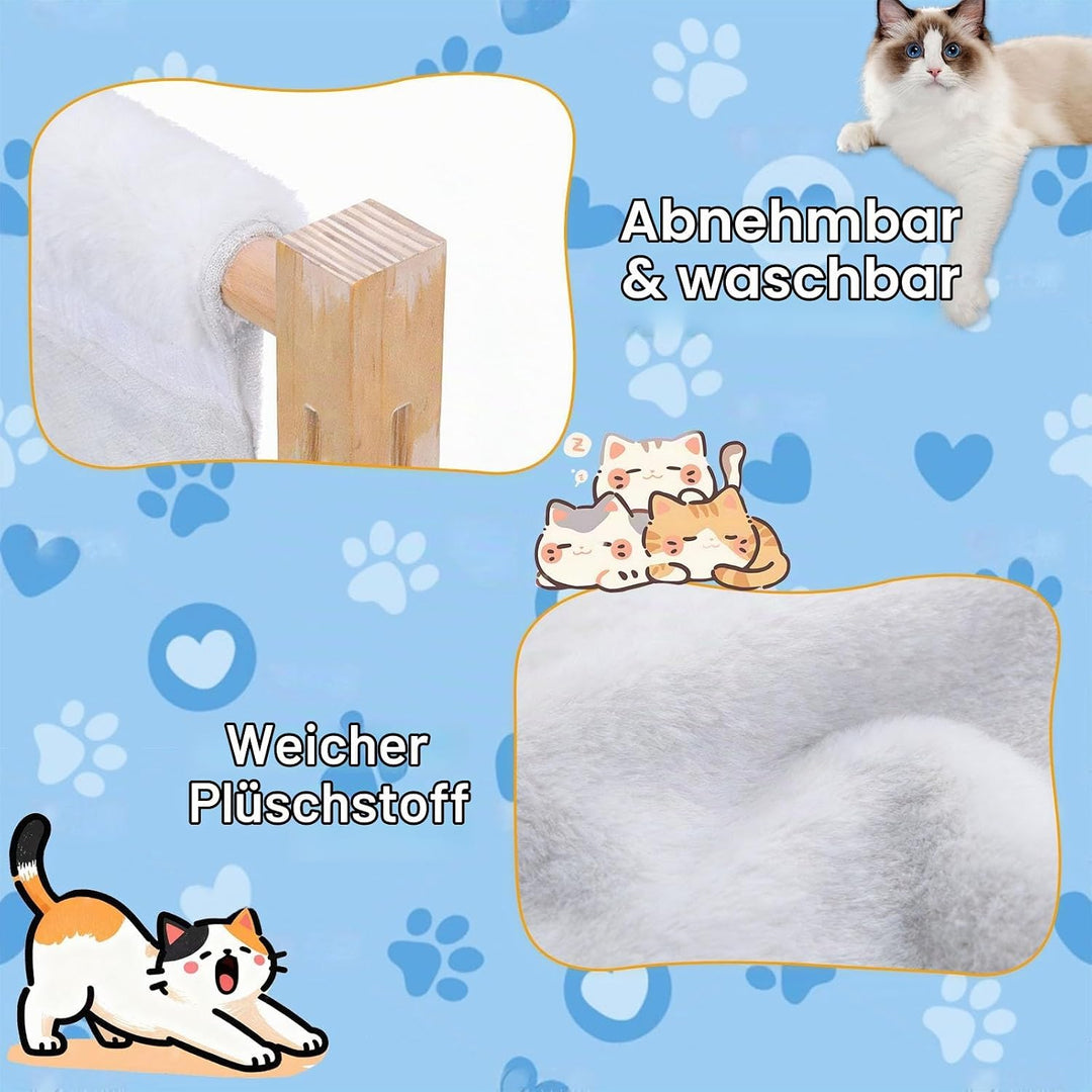 Heizungsliege Hängende Katzenhängematte, Holz Hängematte Katze Heizung, Katzenbett Hängen, Fensterba