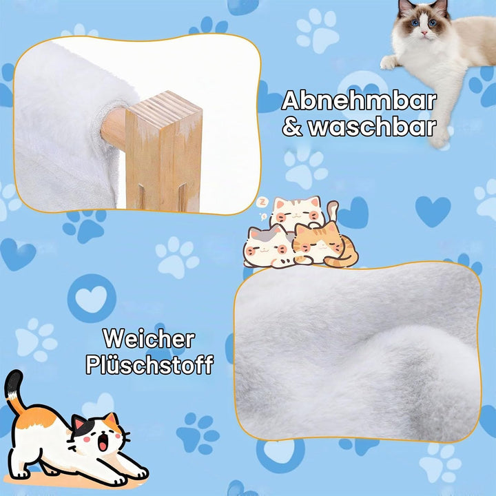 Heizungsliege Hängende Katzenhängematte, Holz Hängematte Katze Heizung, Katzenbett Hängen, Fensterba