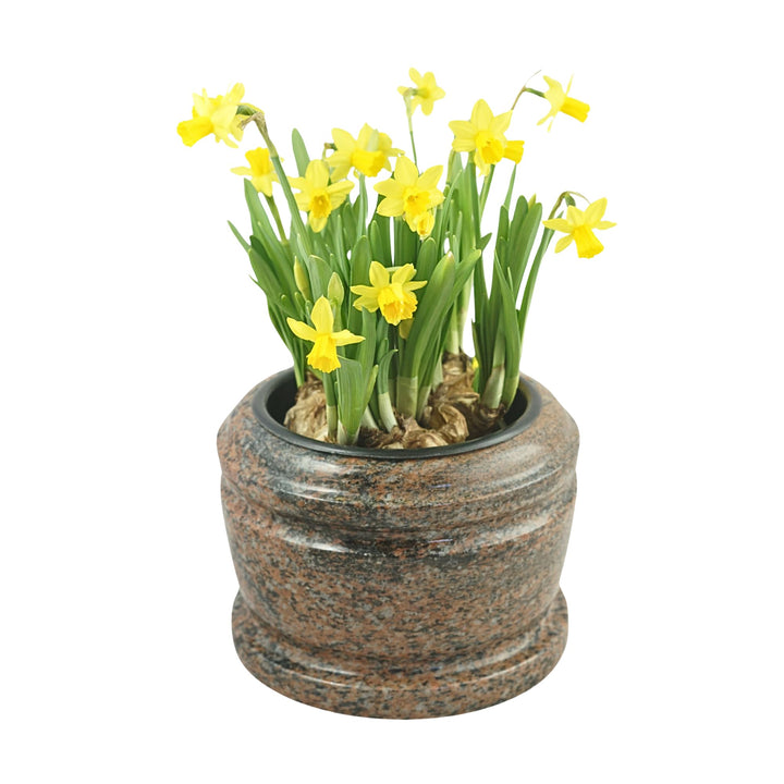 designgrab Granit-Grabschale Exclusiv Granit 24 cm rötlich-grau, blaugrau-schwarz-rotbraun, schwarz,