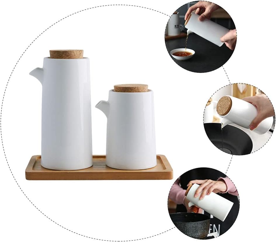 Lurrose Keramik-Ölspender, japanischer Stil, für Olivenöl, Sojasauce, Essig, Essig, Flüssigkeit, Gew