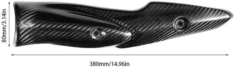 KSTE Motorrad Hitzeschild, Motorradauspuffanlage Carbon Fiber Hitzeschild Schalldämpferabdeckung Fit