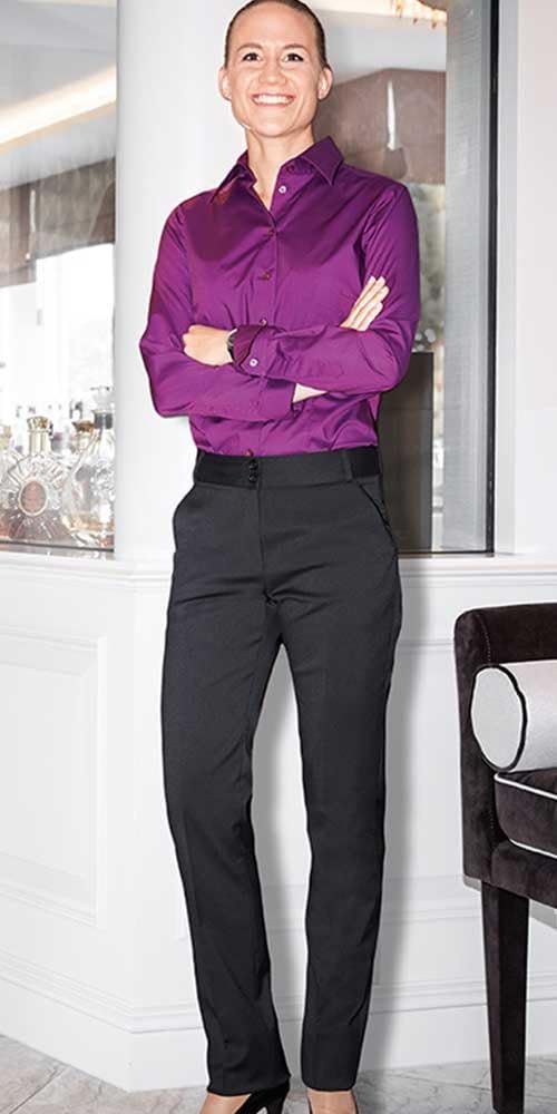 Greiff Grösse 38 Corporate Wear Basic Damen Hose Slim Fit Marine Modell 1358