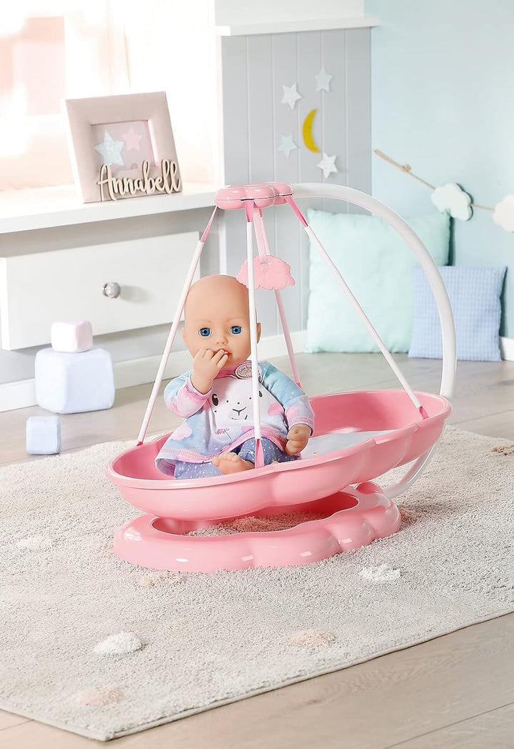 Zapf Creation 705988 Baby Annabell Sweet Dreams Schlummerwolke - rosa Puppenwiege in Wolkenform inkl