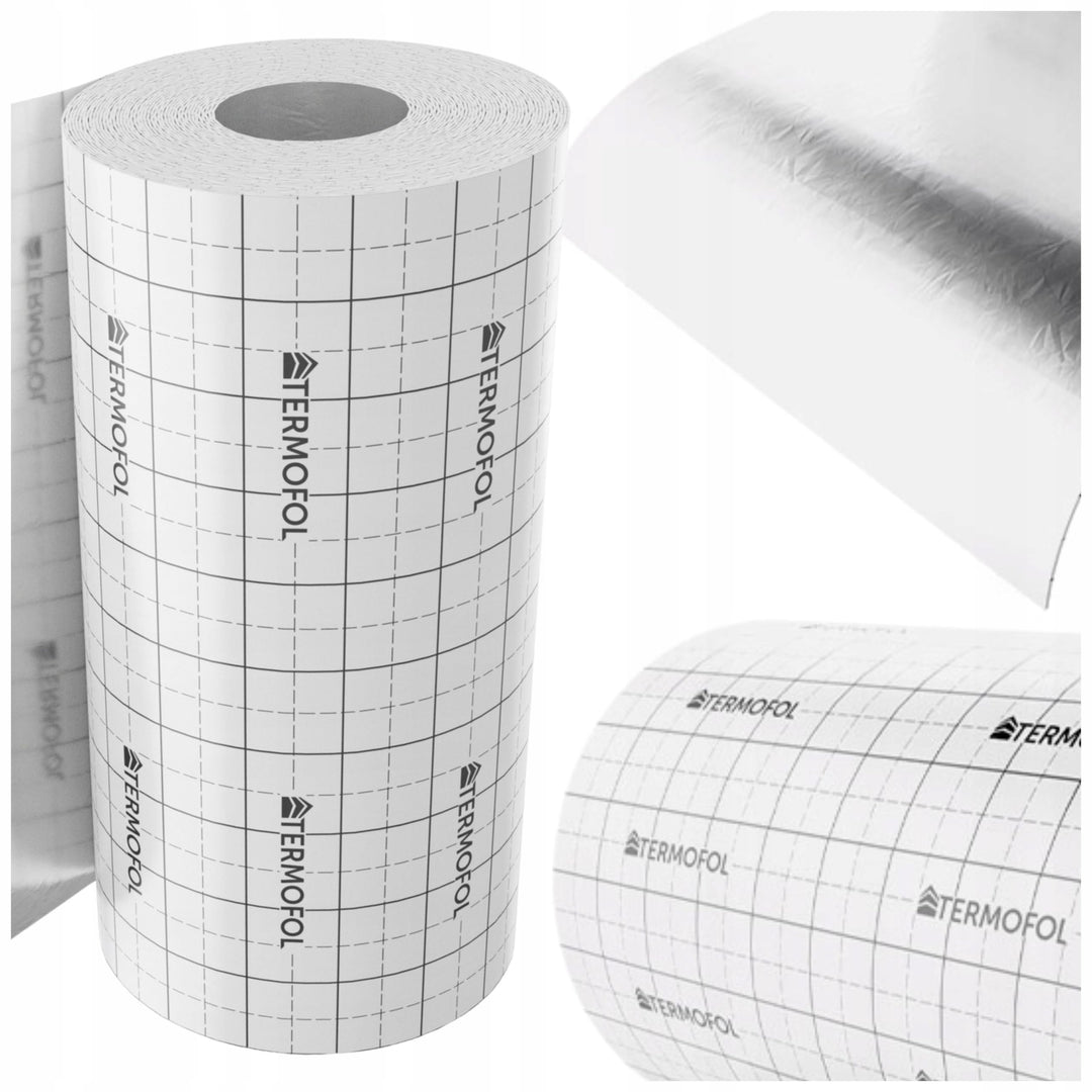 Termofol Aluminiumschaumisolierung – 3 mm Dicke, 50 m laufend, Breite 100 cm – Wärme- und Schalldämm