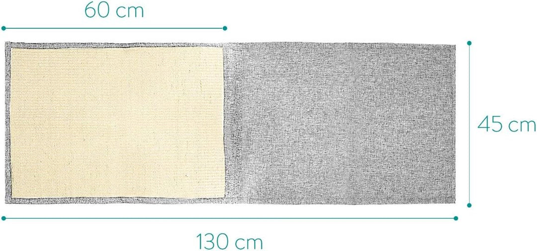Navaris Katzen Kratzmatte Kratzschutz Sofa - Sisal Kratzteppich 130 x 45 cm für Katze - Couch Katzen